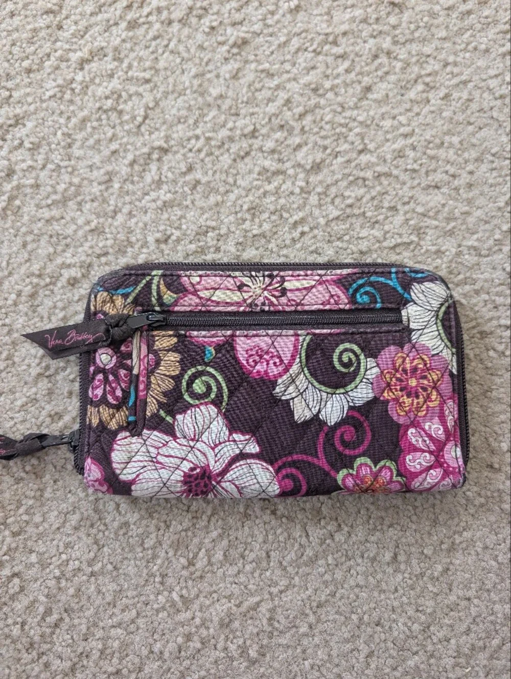 Vera Bradley Floral Quilted Zip Wallet - Pink Multi